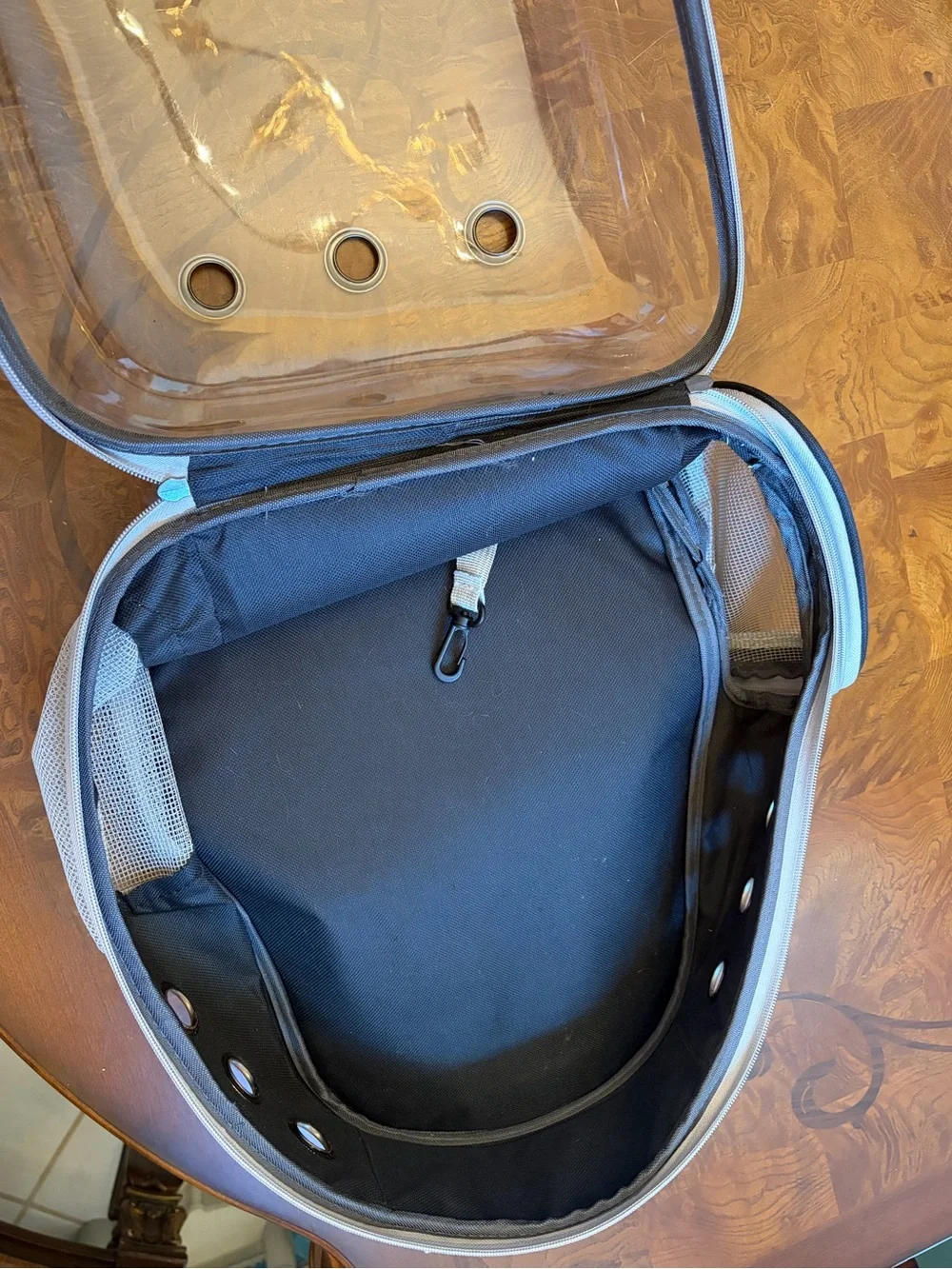 Clear Bubble Pet Carrier Backpack - Black Trim